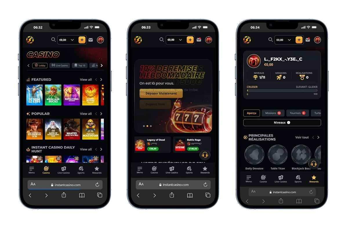 Instant casino sur mobile