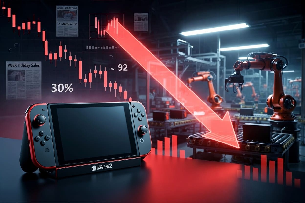 Nintendo réduit la production de la Switch 2 de plus de 30 % après des ventes décevantes pendant les fêtes : détails du rapport Bloomberg