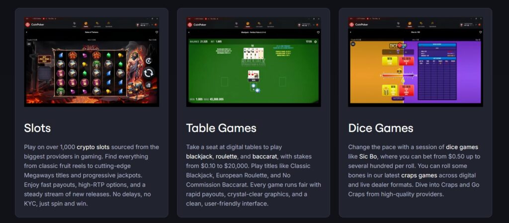 coinpoker avis : jeux de casino