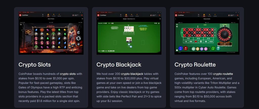 Coinpoker - Jeux de casino
