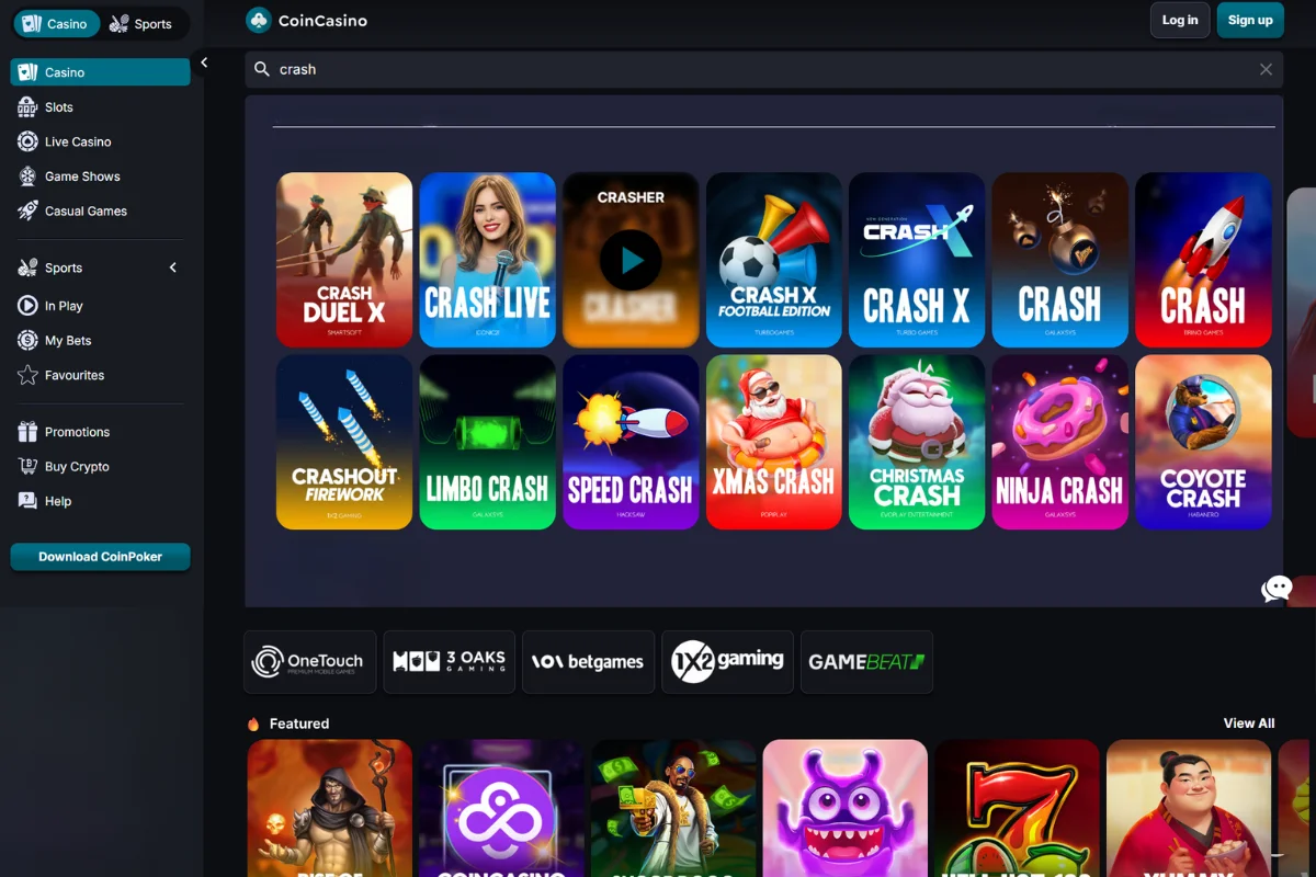 coincasino crash games