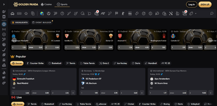 Gameshub 1 golden panda sport