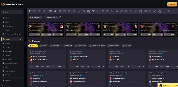 Gameshub 1 instant casino sport