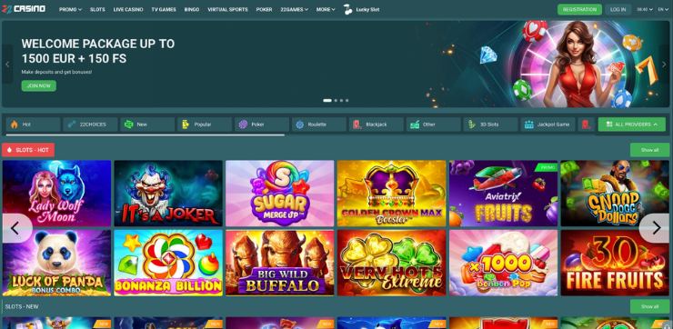 22casino gameshub 740x362