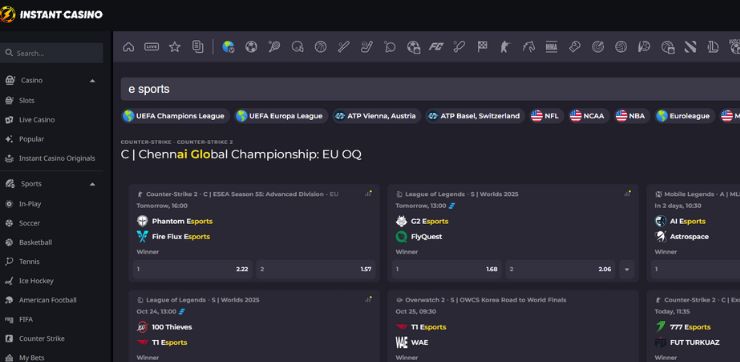 instantcasino esports esport fogadási