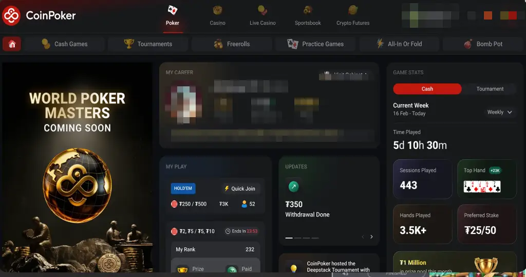 coinpoker online poker oldal