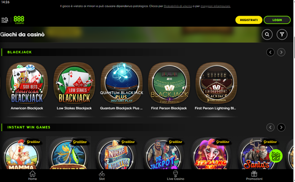 Migliori siti blackjack: 888Casino