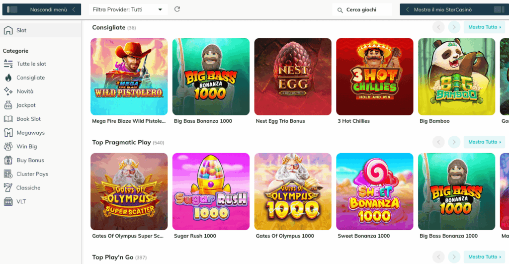 starcasinò sito slot