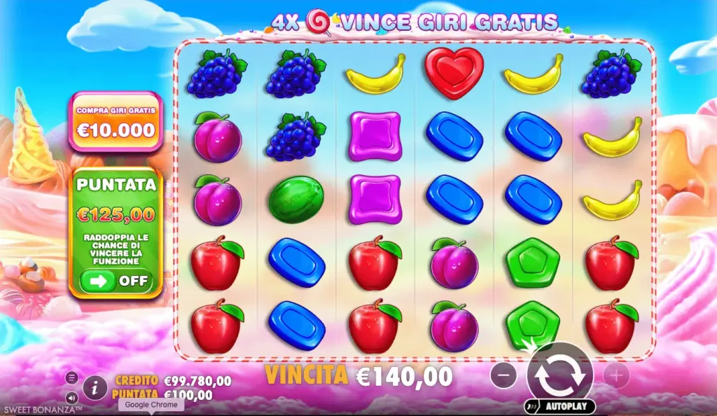 Sweet Bonanza slot screen