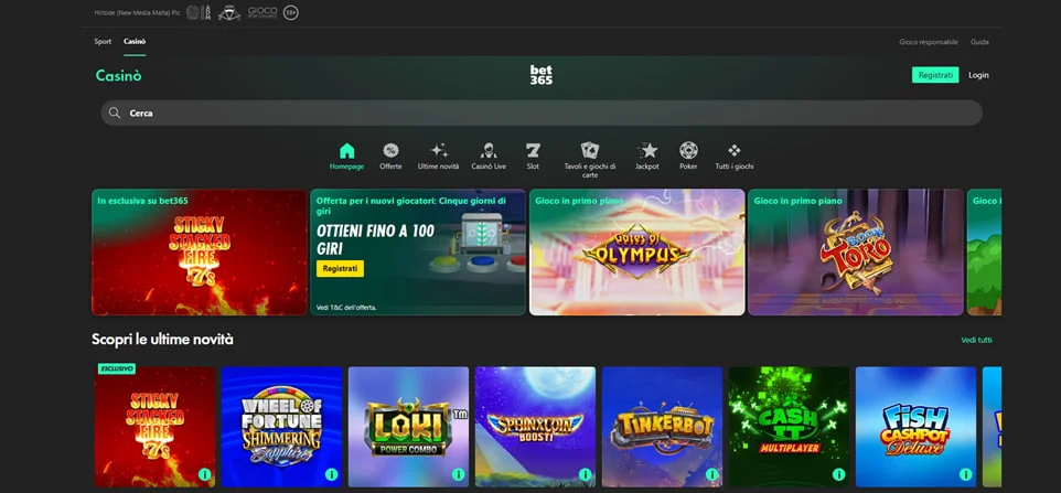 piattaforma bet365 casino