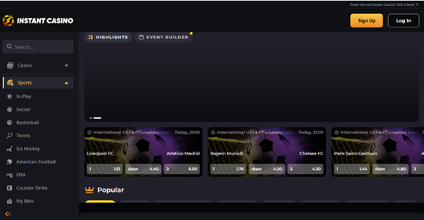 instantcasino scommesse