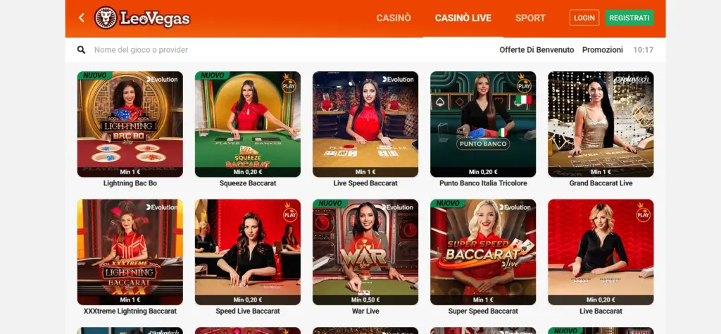 LeoVegas baccarat online