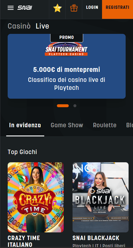 snai casino mobile