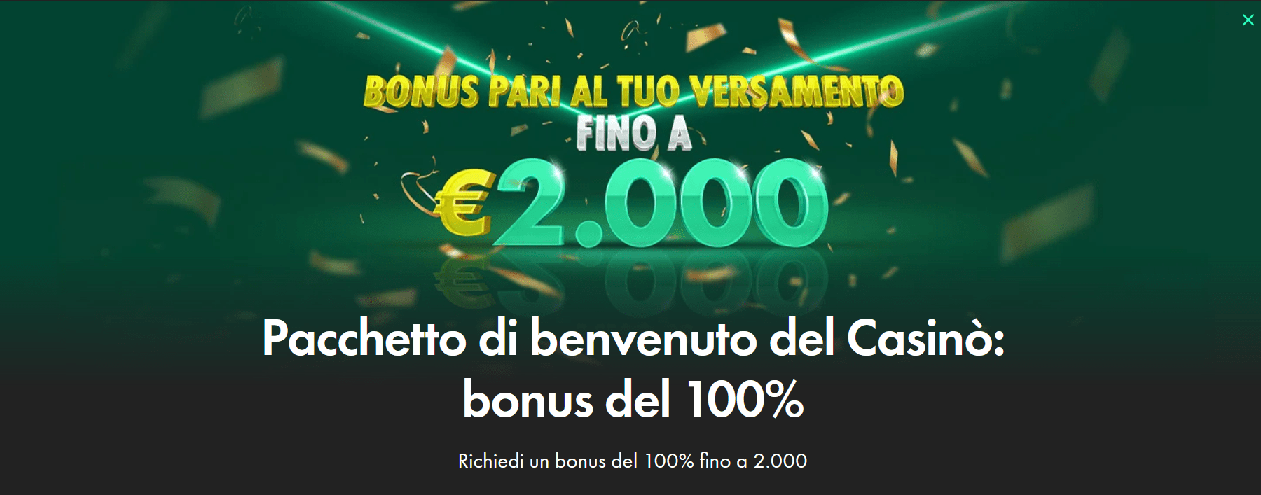 Casino bonus benvenuto 365