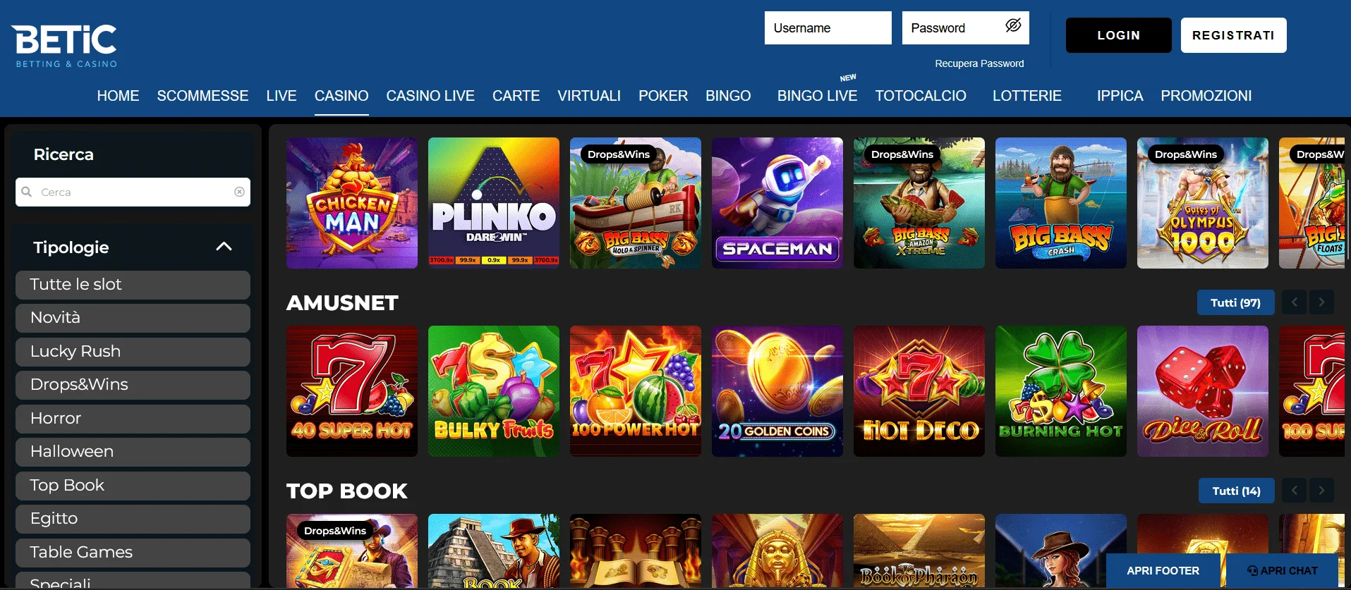 casino online nuovi Betic