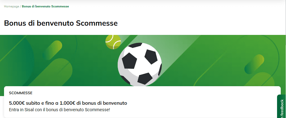 bonus scommesse sisal