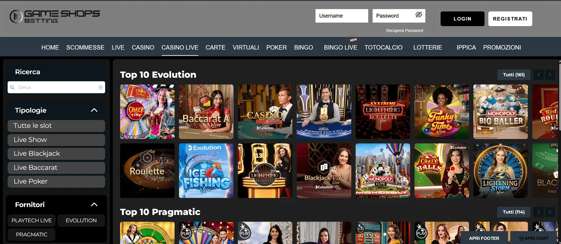 casino online nuovi GameShops