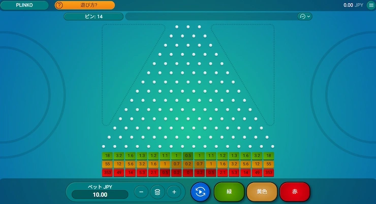 Spribe社のPlinko