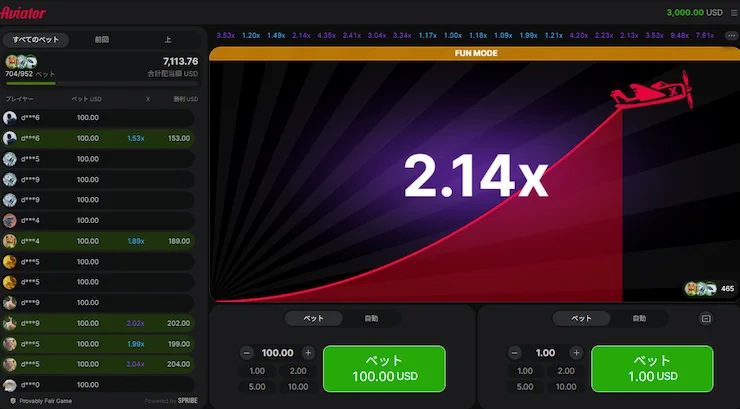 クラッシュゲーム オンカジ