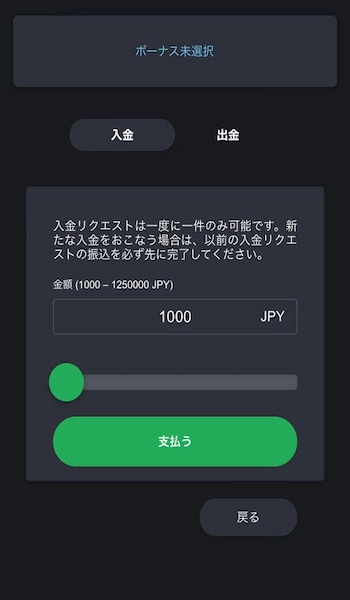 オンラインカジノ 銀行 入金 