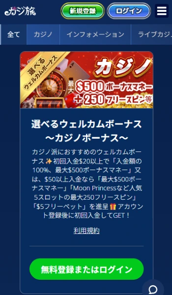 カジ旅のフリースピン