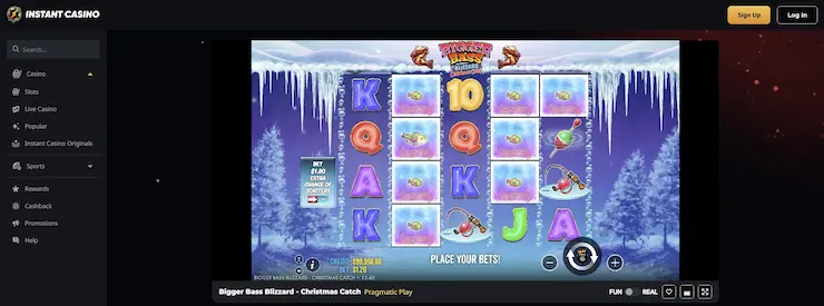 Bigger Blass Blizzard Christmas Catch Instant Casino