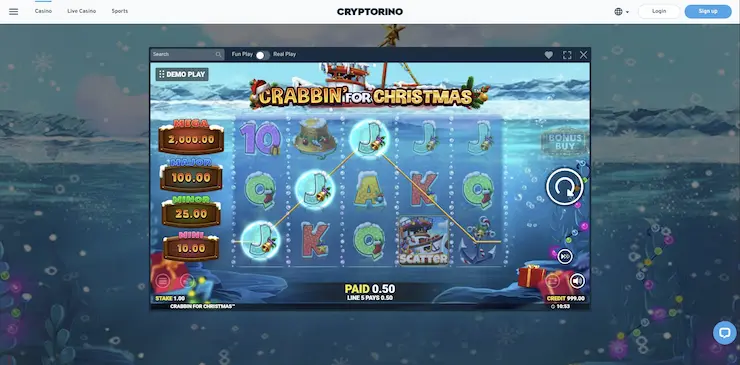 Cryptorino Crabbin for Christmas