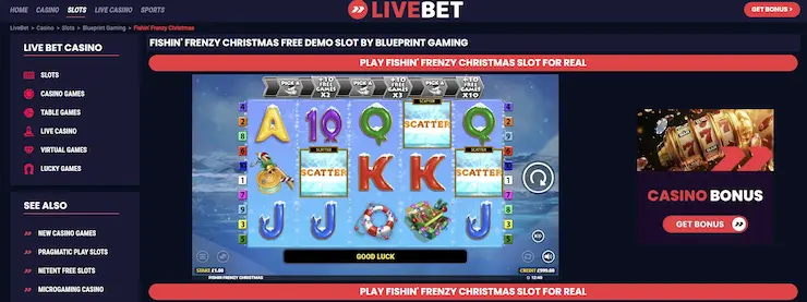 Fishin Frenzy Christmas LiveBet