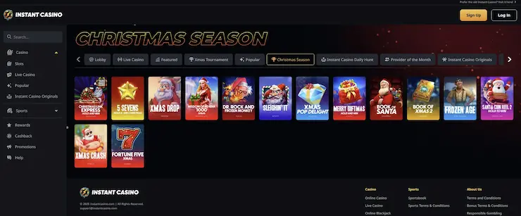 Instant Casino Christmas