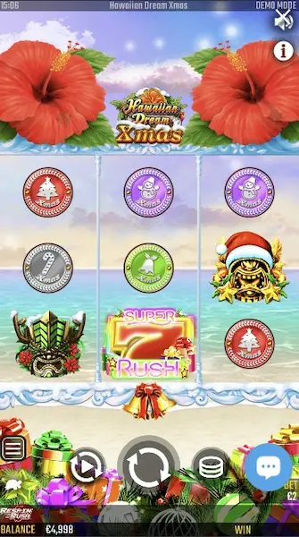 Hawaiian Dream Xmasのモバイルプレイ