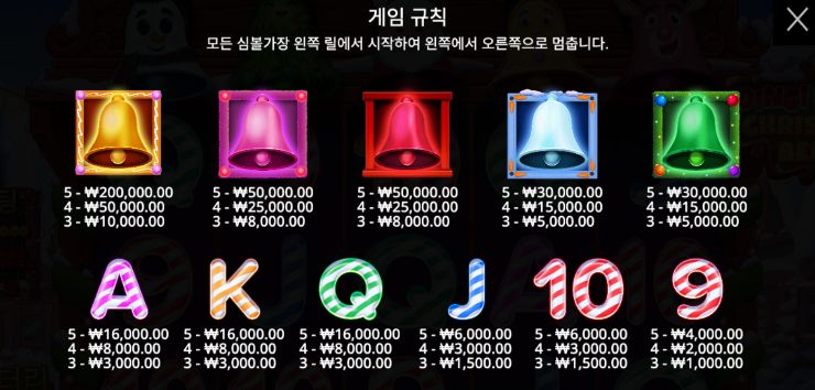 딩동 크리스마스 벨 슬롯 심볼