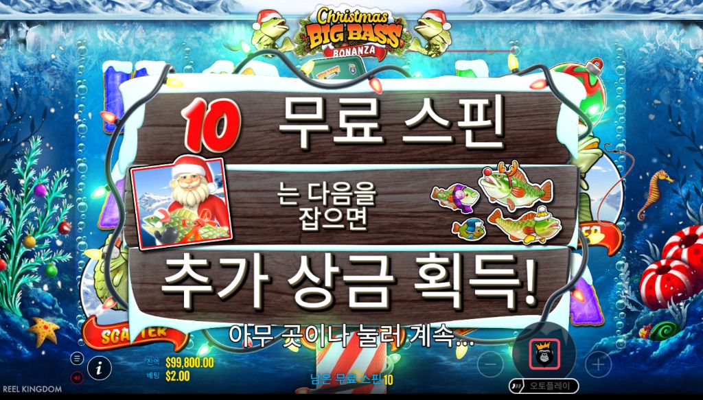 크리스마스 빅배스 보난자 슬롯 무료스핀 라운드