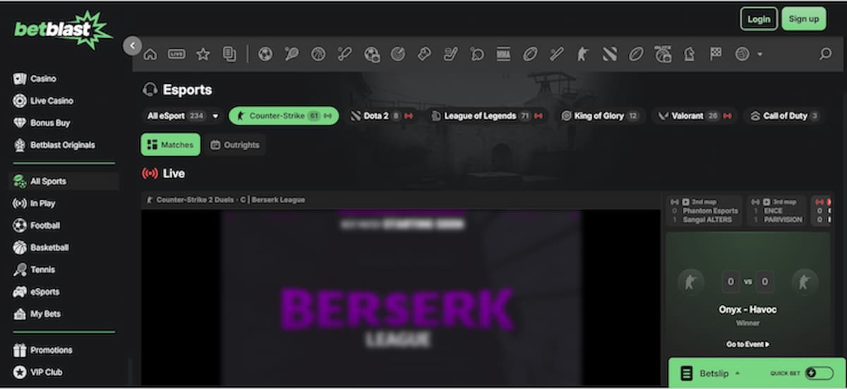 Betblast beste goksite voor esports