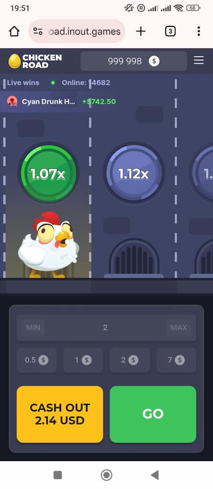 Chicken Road Game Spelen op mobiel
