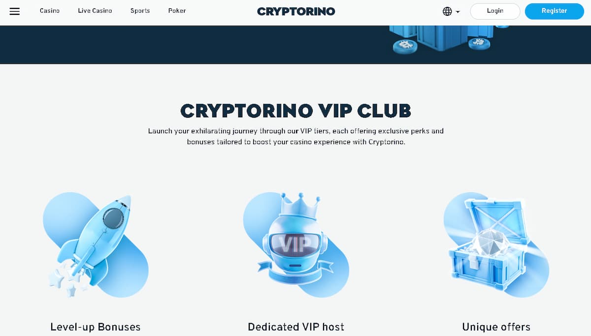 Cryptorino Beste VIP Club Crypto casino