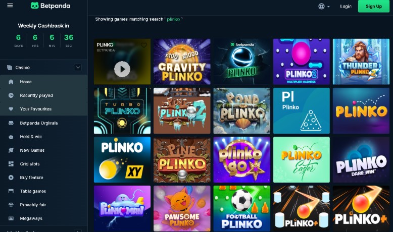 Plinko betrouwbaar spelen bij Betpanda
