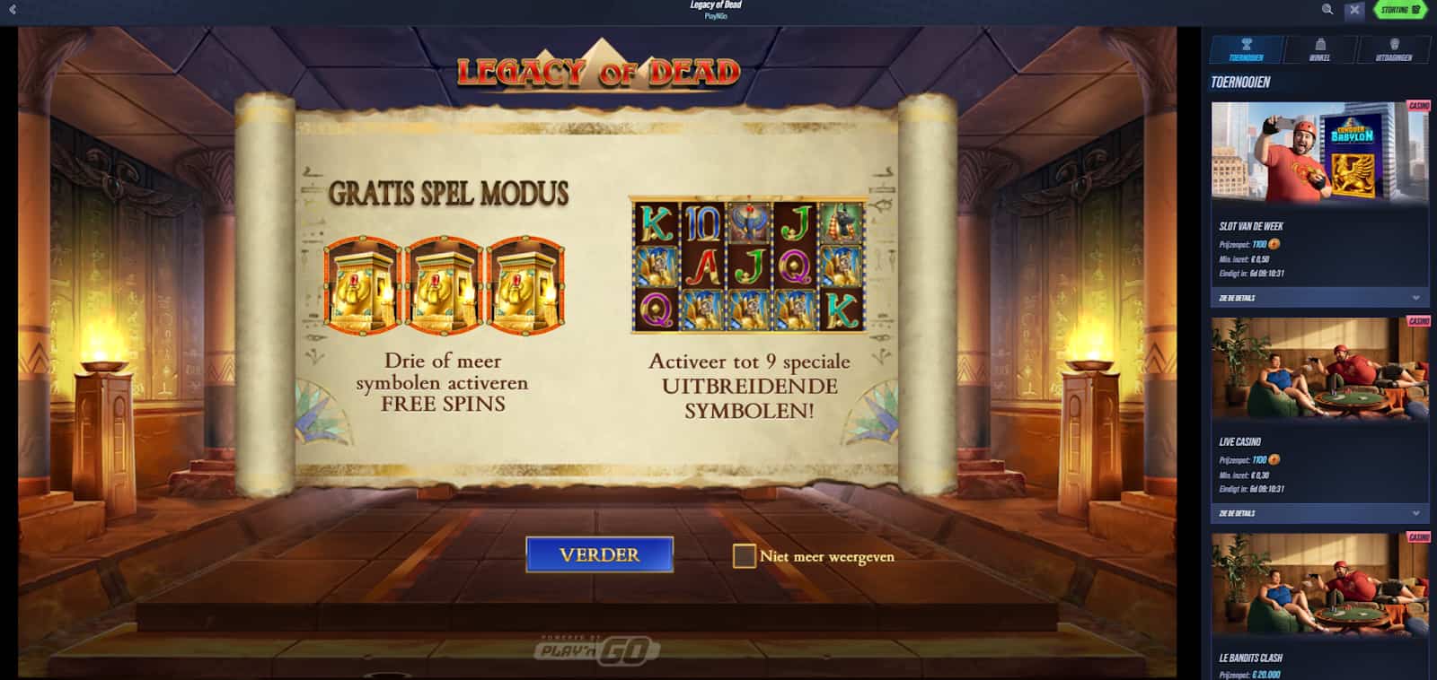 Vegas Hero de beste mobiele applicatie voor Legacy of Dead