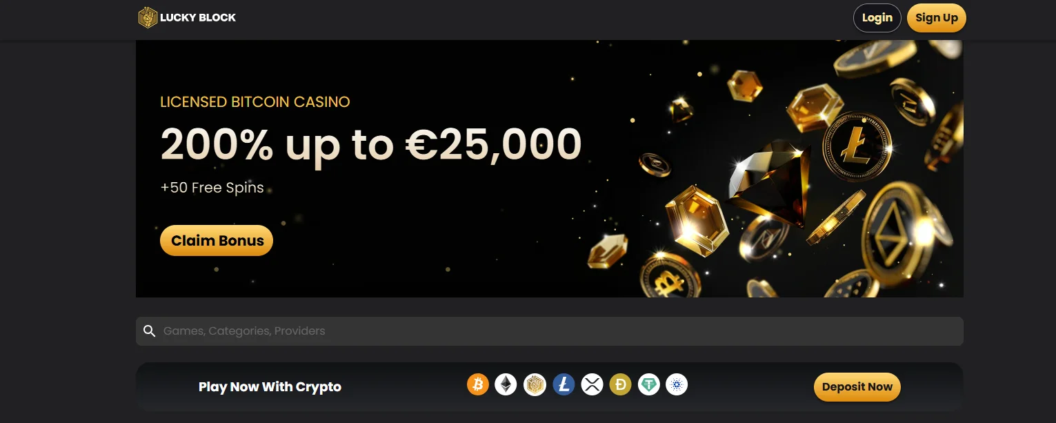 lucky block casino crypto no kyc welkomstbonus
