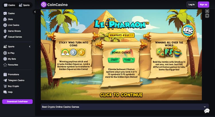 CoinCasino-Le Pharaoh