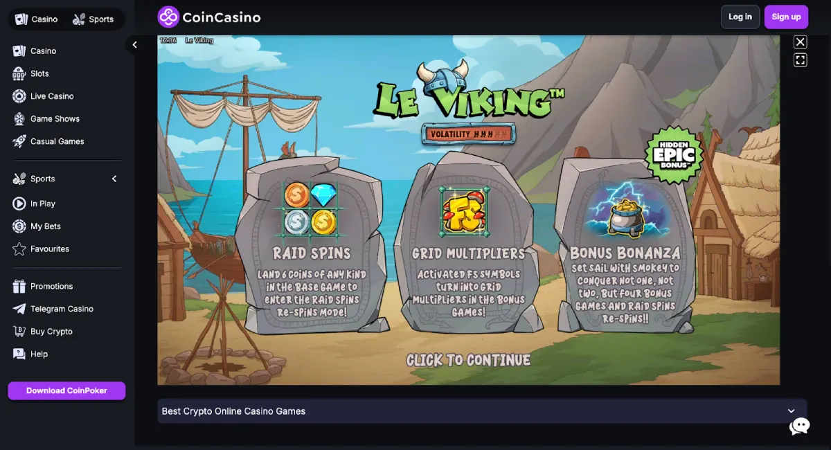 Le Viking at CoinCasino