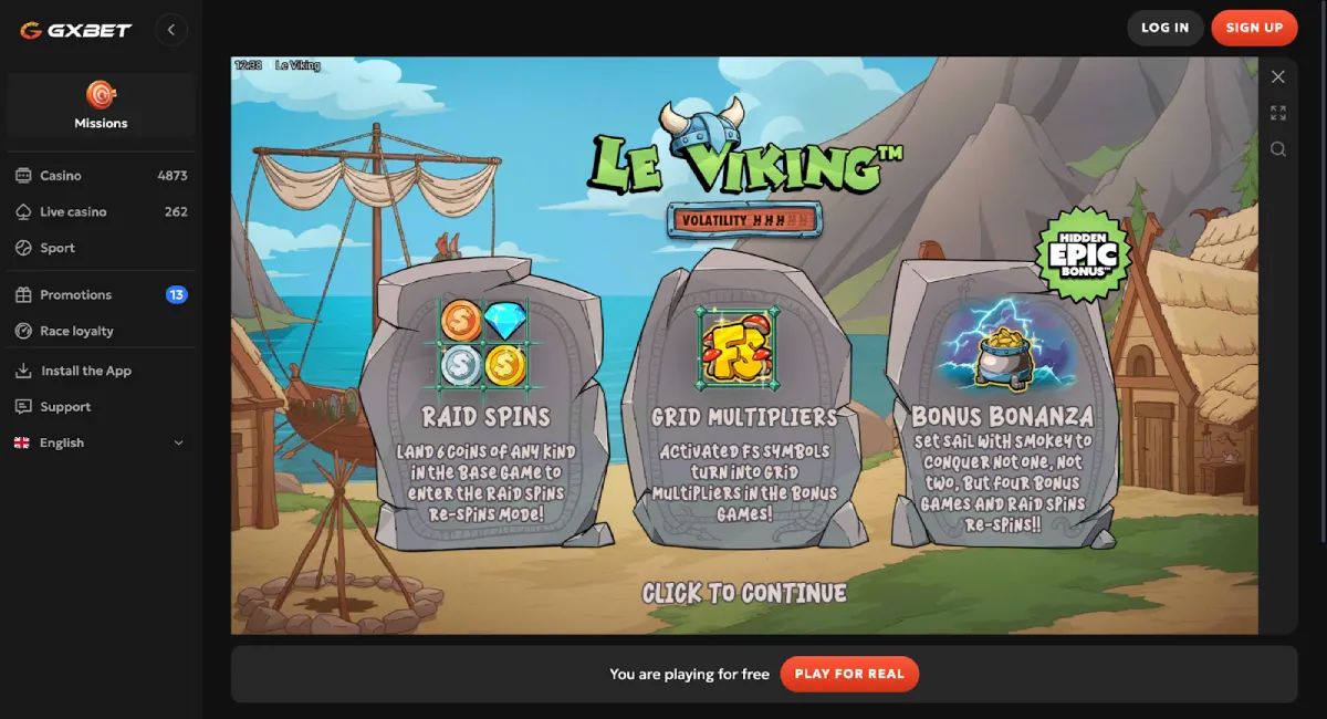 Le Viking at gxbet