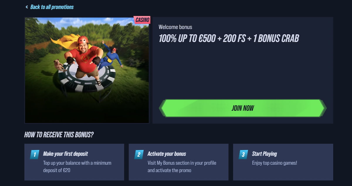 Stort en claim jouw bonus