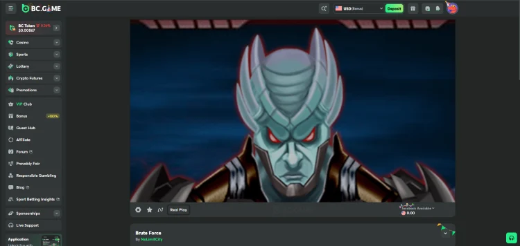 BC.Game - Crypto casino met geavanceerde functies en directe Brute Force uitbetalingen