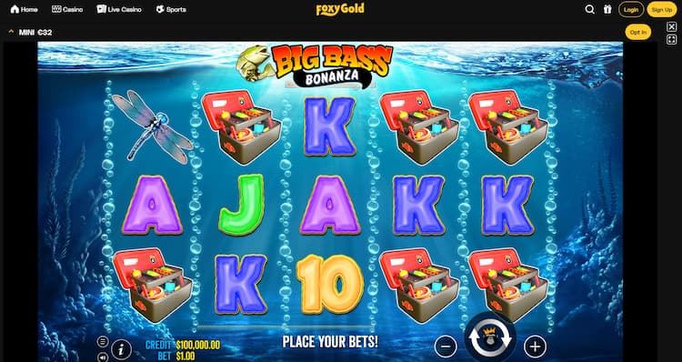 Big Bass Bonanza bij FoxyGold