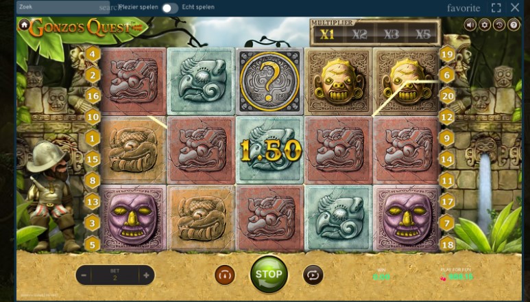 Cryptorino Gonzo's Quest en BTC welkomst + cashback combo