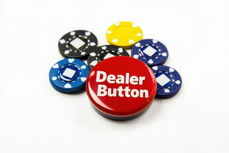 De dealer button en blinds
