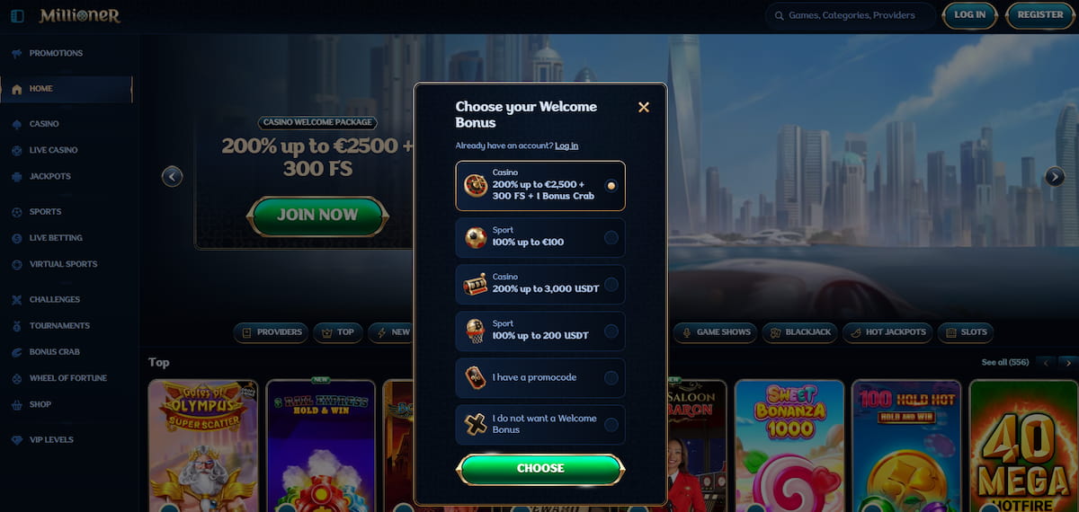 Ga naar een Brite casino