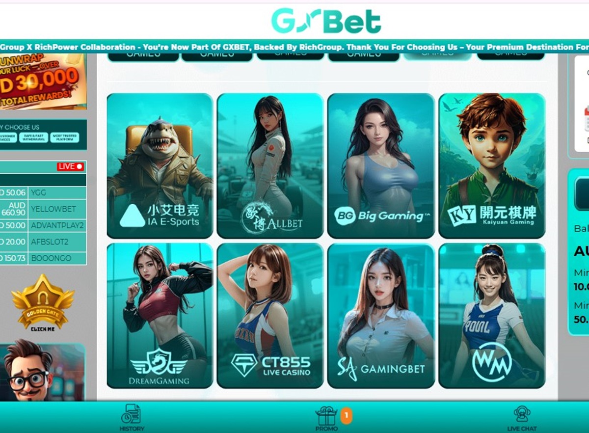 Gxbet Live casino