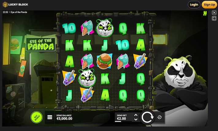 Lucky Block Eye of the Panda en $LBLOCK cashback