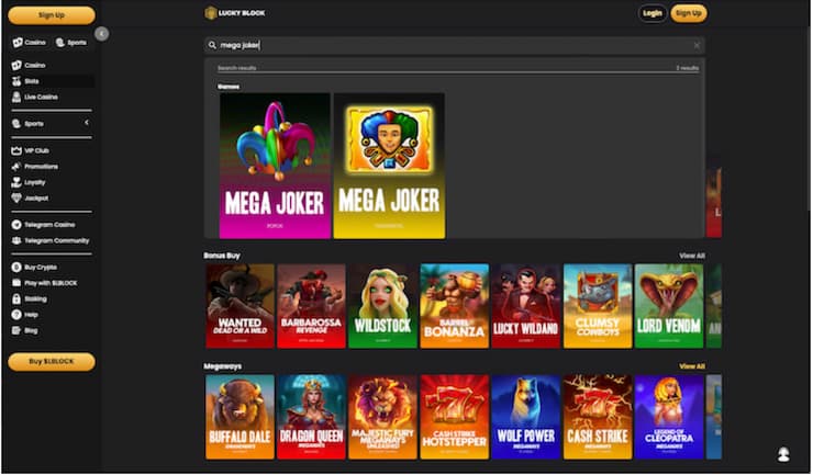 Lucky Block Mega Joker en crypto-integratie